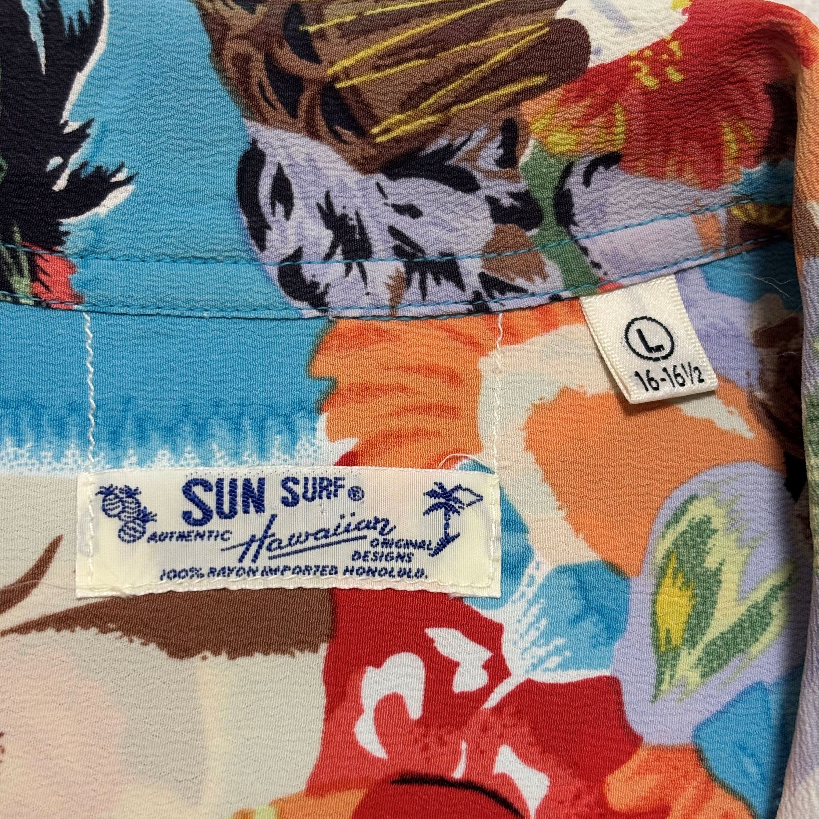 古着 サンサーフ SUN SURF アロハシャツ マッキントッシュメニュー柄
