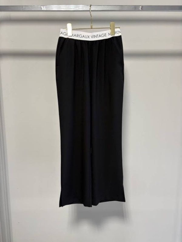 【1月中旬頃入荷次第お届けのご予約】 MARGAUX VINTAGE/マルゴーヴィンテージ ウエストロゴストレートパンツ MG PT - 27002 - S