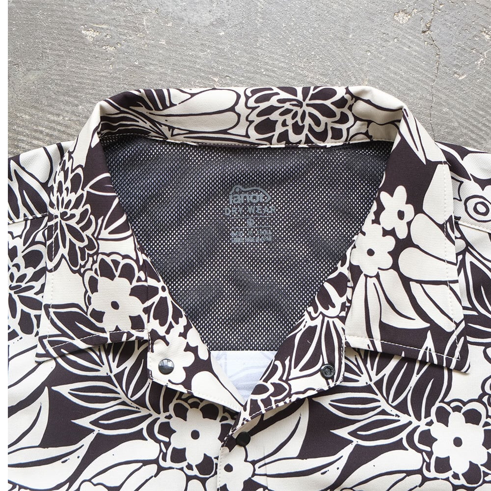 ranor(ラナー) LEAF PATTERN SHIRT BLACK | PAY ID
