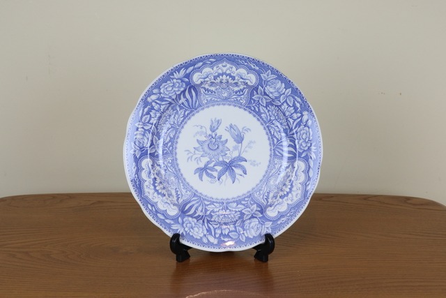 スポード　ブルールームコレクション　プレート26.5cm　大皿　フローラル　FLORAL　イギリス　ヴィンテージ　SPODE　陶磁器　て23-⑤