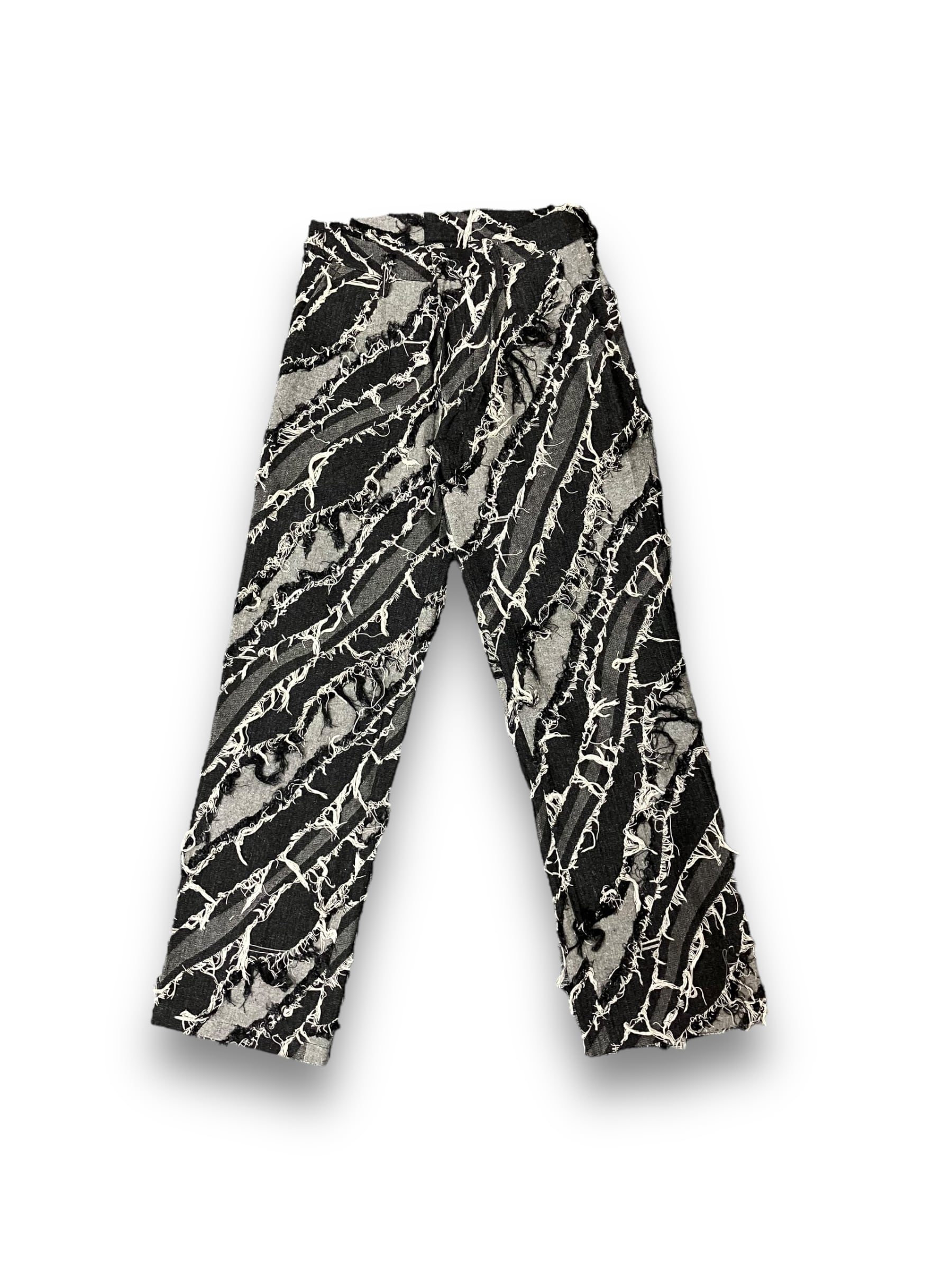 【PLANET STUDIO】damage diagonal denim pants