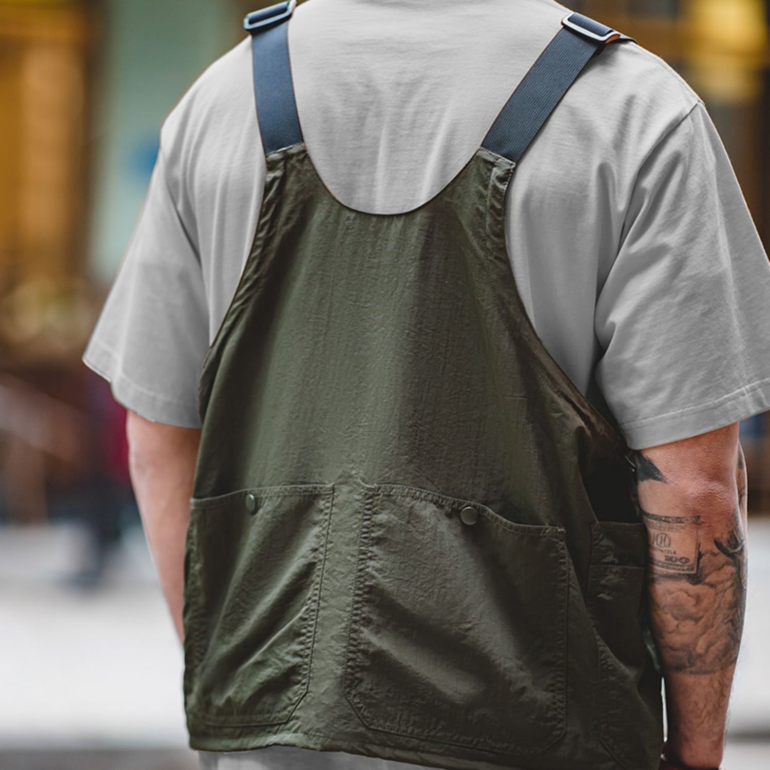 2way タクティカルベスト　バッグ マルチポケット　軽量作業着　釣り　撮影　緑 2way タクティカルベスト バッグ マルチポケット 軽量作業着 釣り 撮影