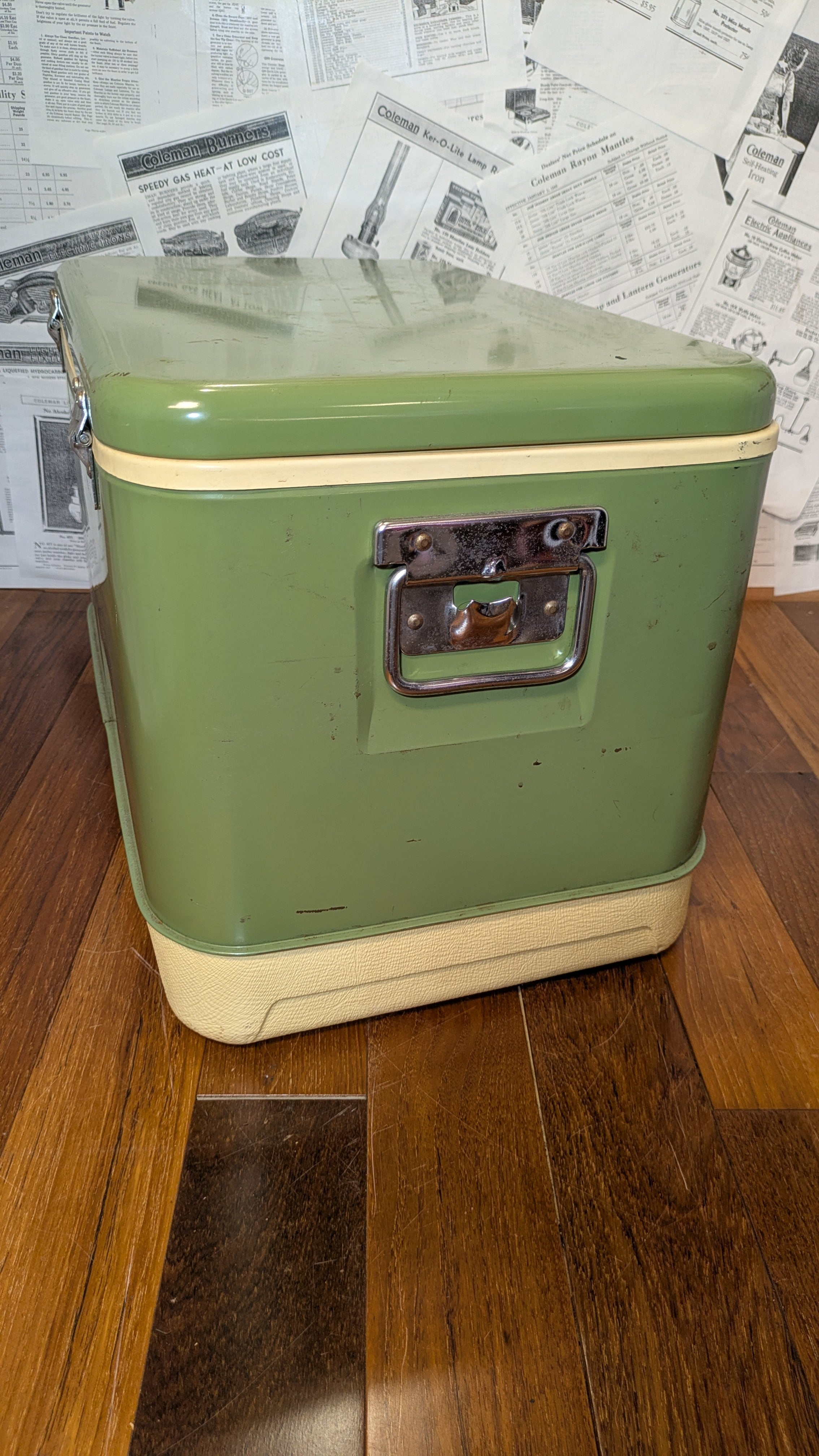 Vintage Thermos Cooler Box SteelBelt AvocadoGreen ビンテージ