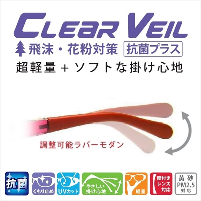 花粉症用メガネ 【 クリアベール / Mサイズ 】 | メガネのイタガキ