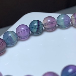 20.透明度高☆美グラデーションフローライト・ブレスレット