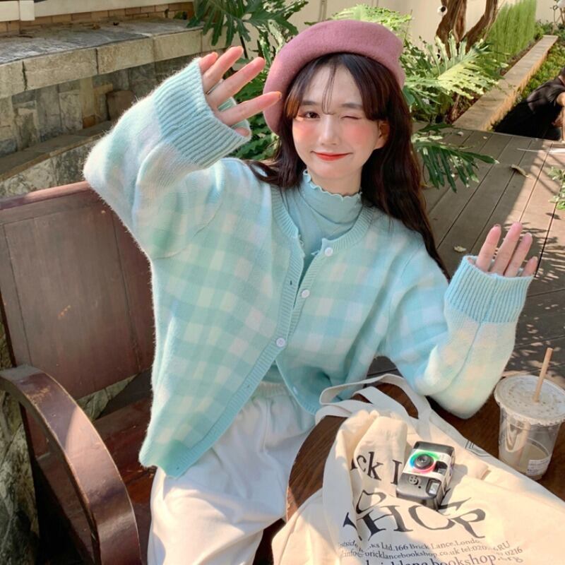 スタンダードスタイルニットカーディガンセーター レディーススプリングオータムジャケット ウィンター ロング レトロ 春物 秋物 冬物 萌量不足50051564206