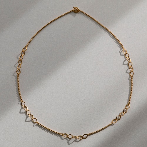 Heritage ball chain necklace   Gold