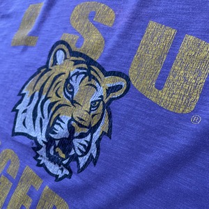 【COLOSSEUM ATHLETICS】カレッジ LSU ルイジアナ州立大学 プリント Tシャツ ロゴ イラスト TIGERS 2XL ビッグサイズ US古着