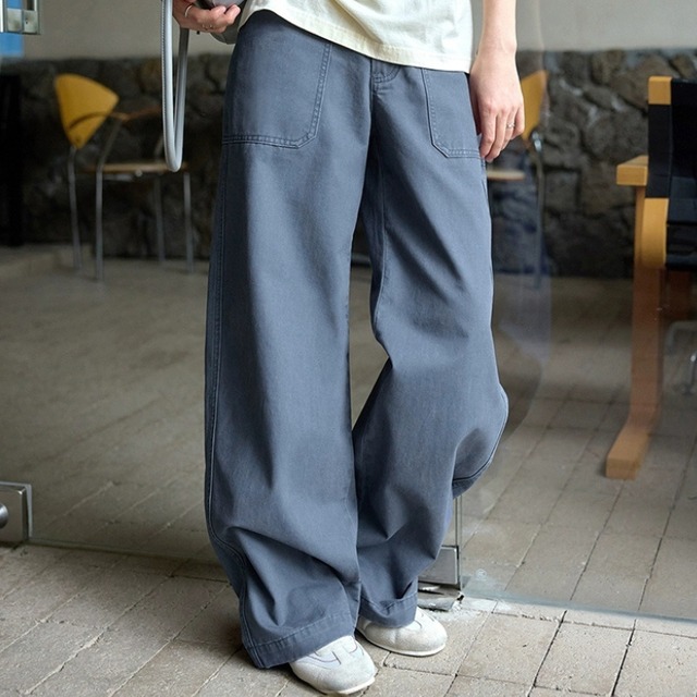 ベイカーワイドデニムパンツ　　1186