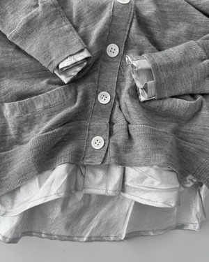 sacai　LAYERED V-NECK  KNIT CARDIGAN