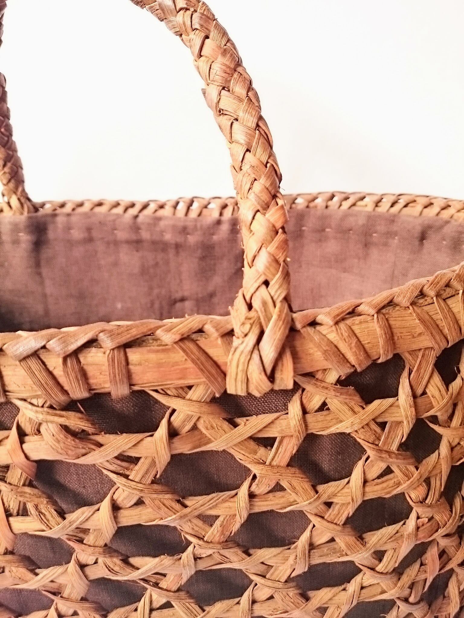 激安出品★本物国産山葡萄かご★状態良好❗アンティーク❗ 純国産 山葡萄かご 商品番号No.1 | 天然素材 かご バッグ 山葡萄籠