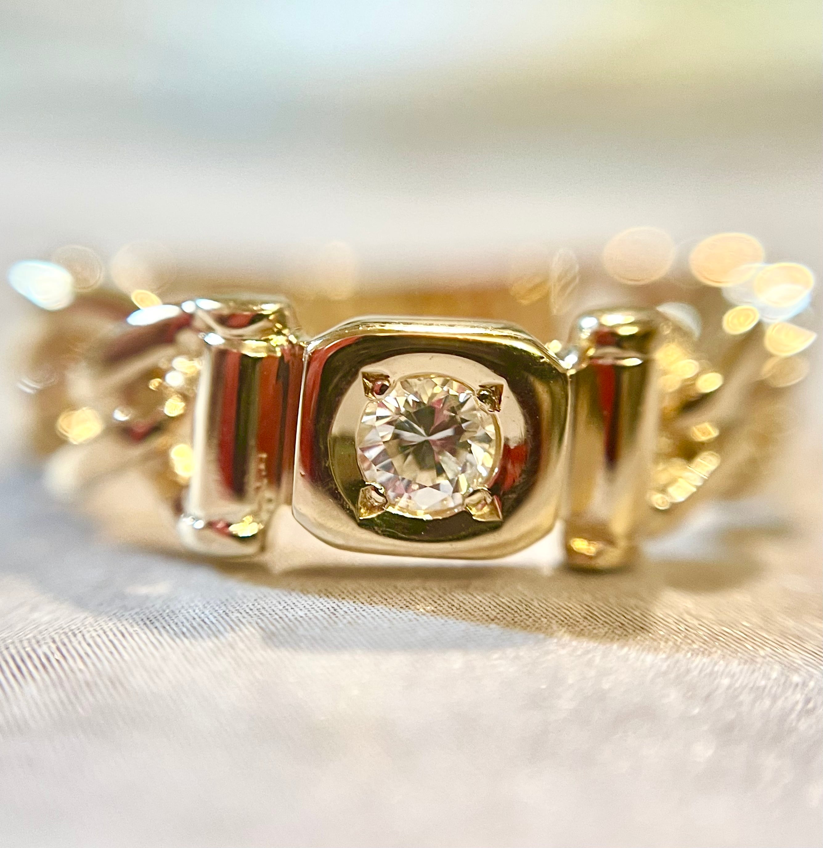K18YG*12号*0.1ct*喜平デザイン*ダイヤモンドリング*ゴールド-