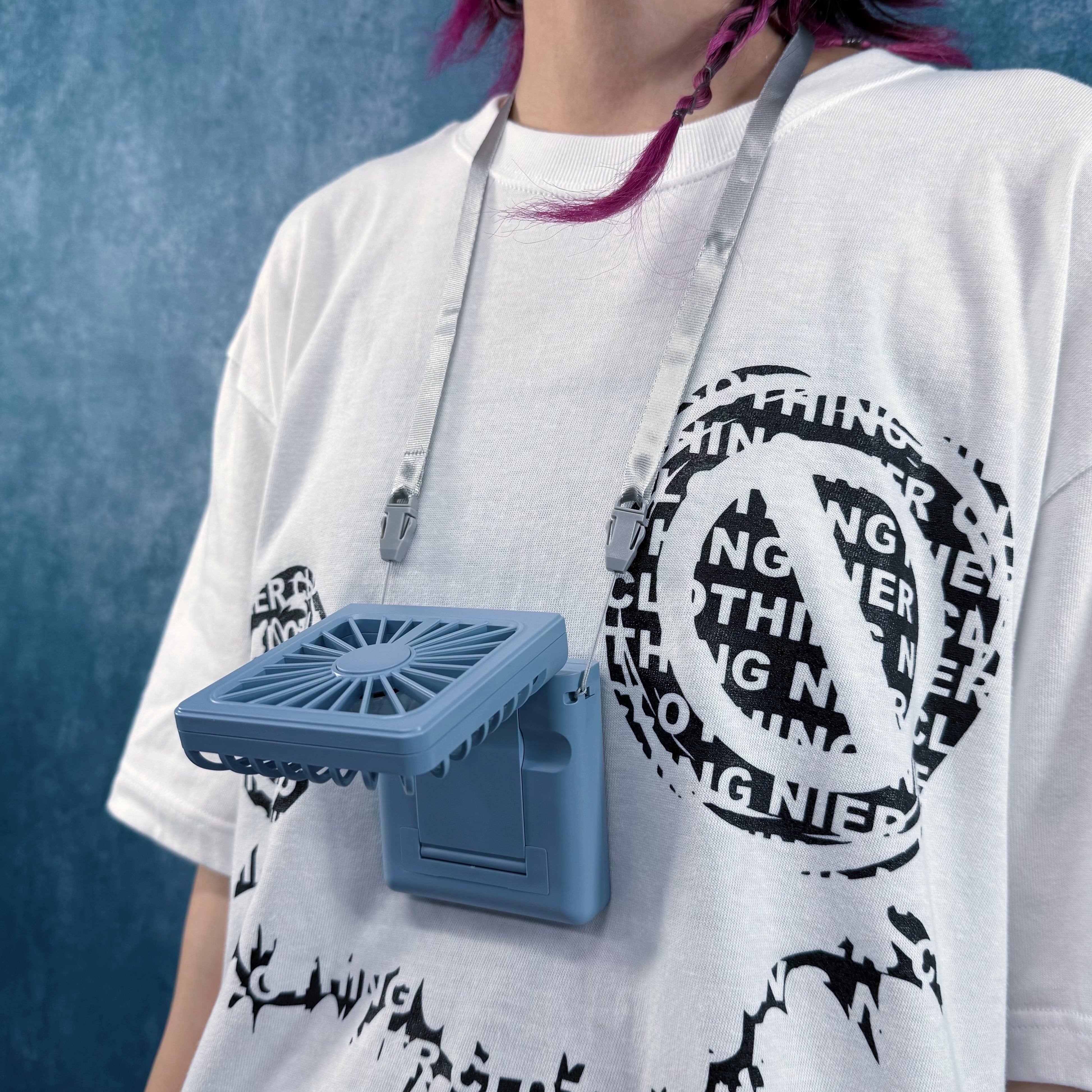 3WAY SQUARE HANDY FAN【BLUE】 | NIER CLOTHING