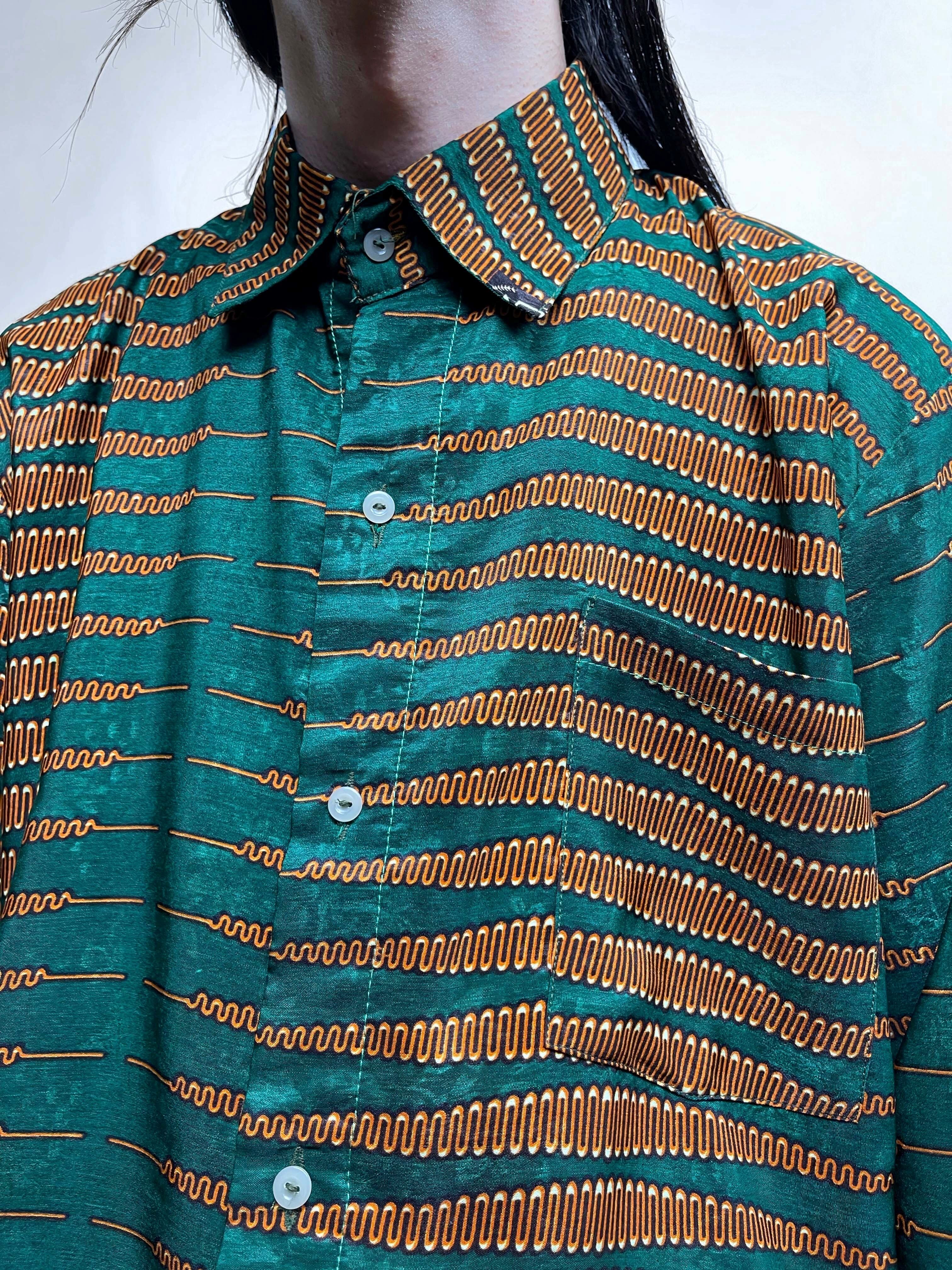 old pattern polyester shirt