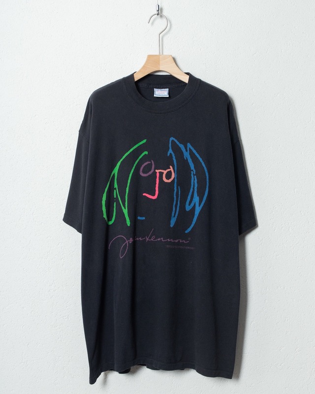 "John Lenno" self portrait print T-shirt / Made In USA / single stitch