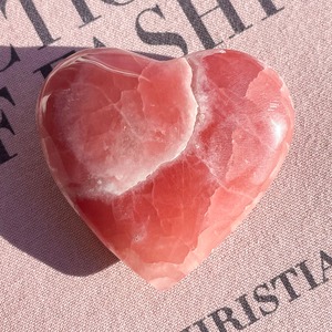 Rose Calcite Heart 4 ✧ ローズカルサイト