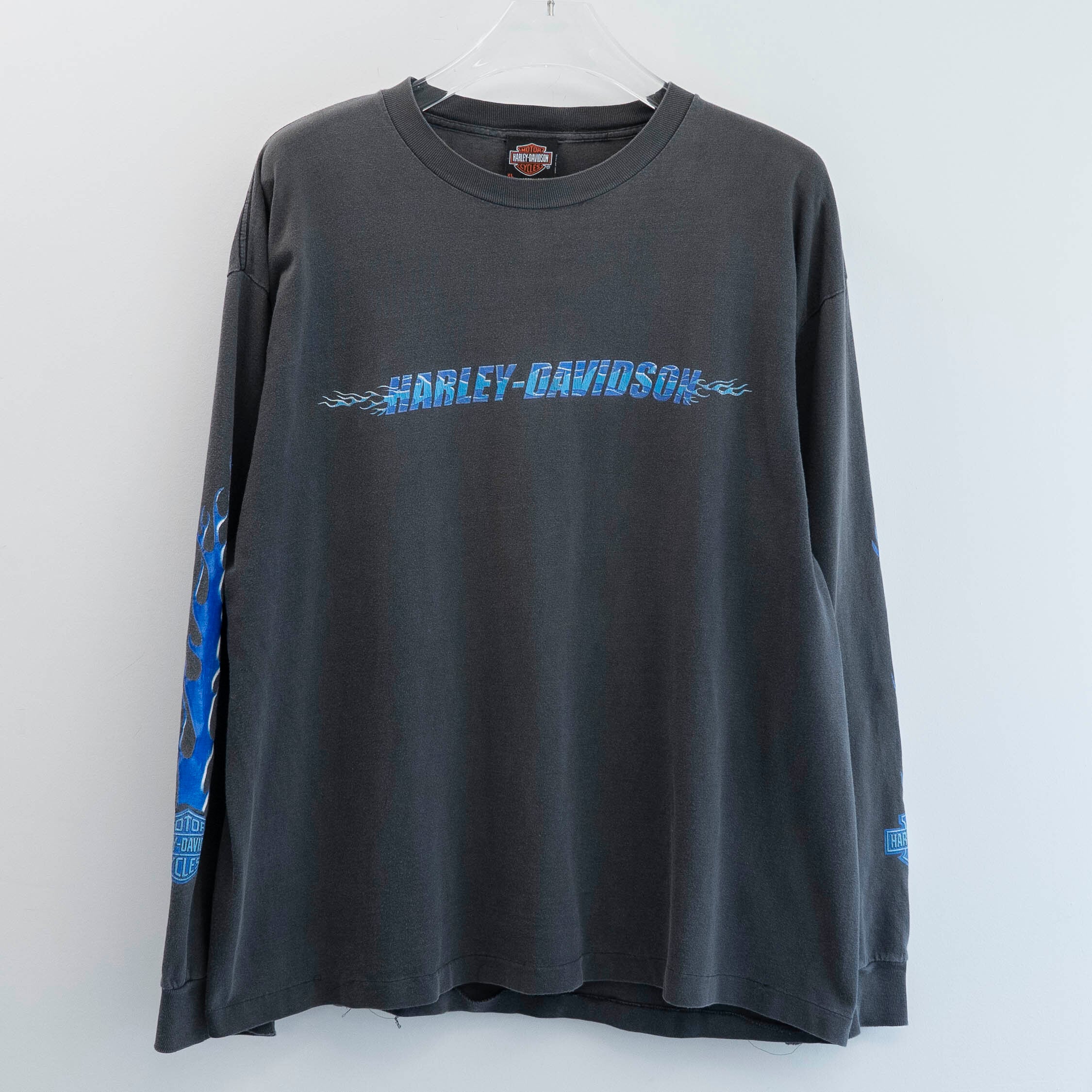 Harley Davidson " Blue Flame " Original Tag XL(Resize)【E5-97】