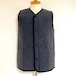 Teflon Gourd Cotton Touch Wave Quilt Vest　Black