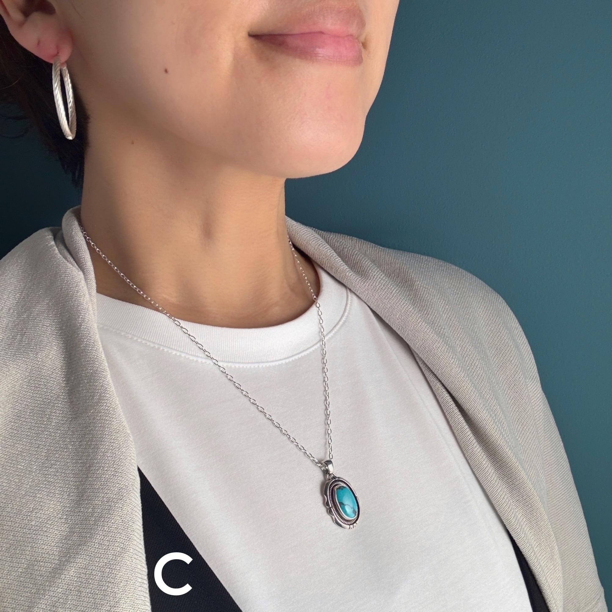 Indian Jewelry 》【各一点物】ビスビー ターコイズ スタンプワーク