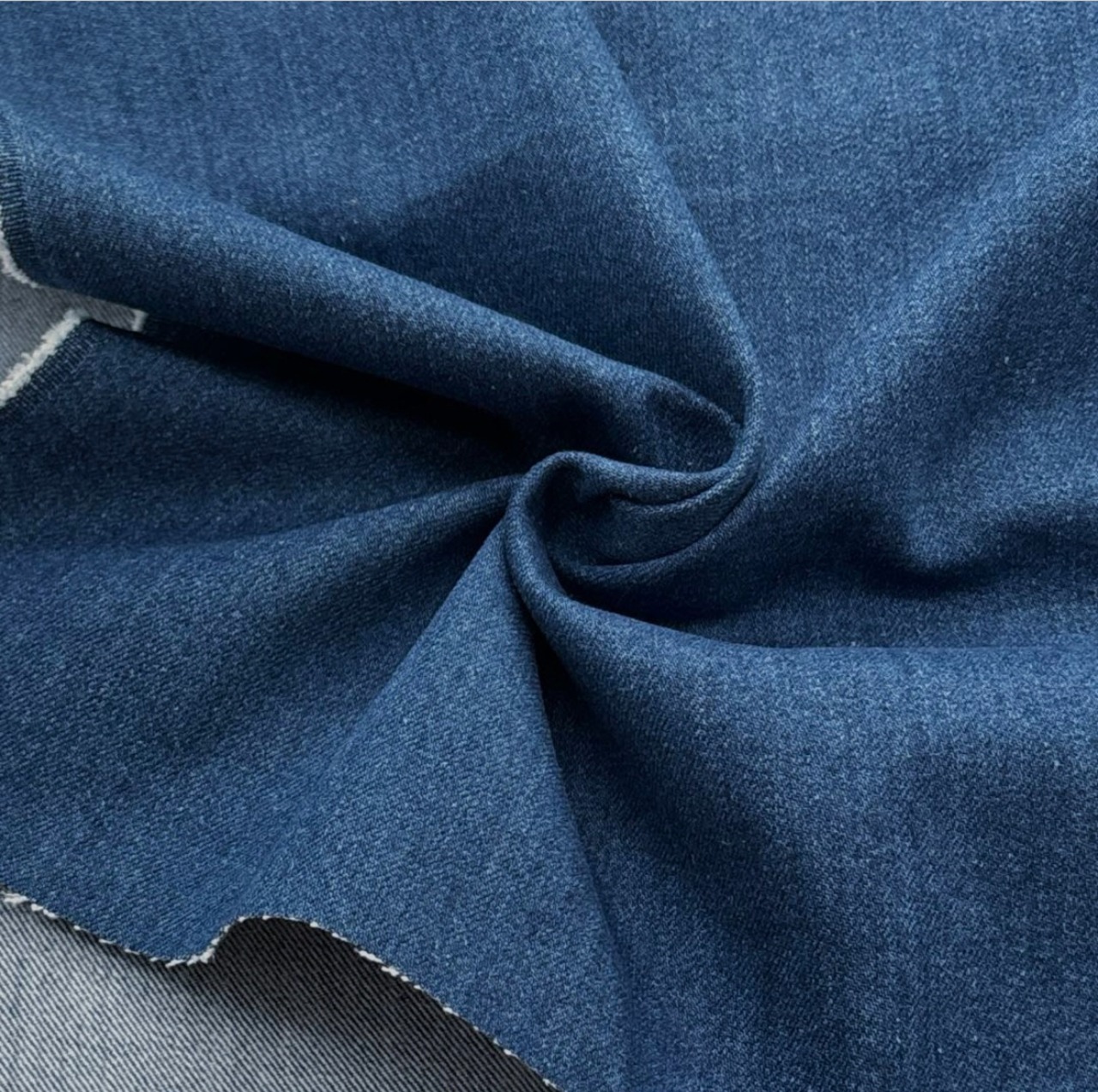 ★TB424◆2m◆裏弱起毛倉敷児島バイオヴィンテージブリーチストレッチデニム生地◆オリジナル◆約11オンス