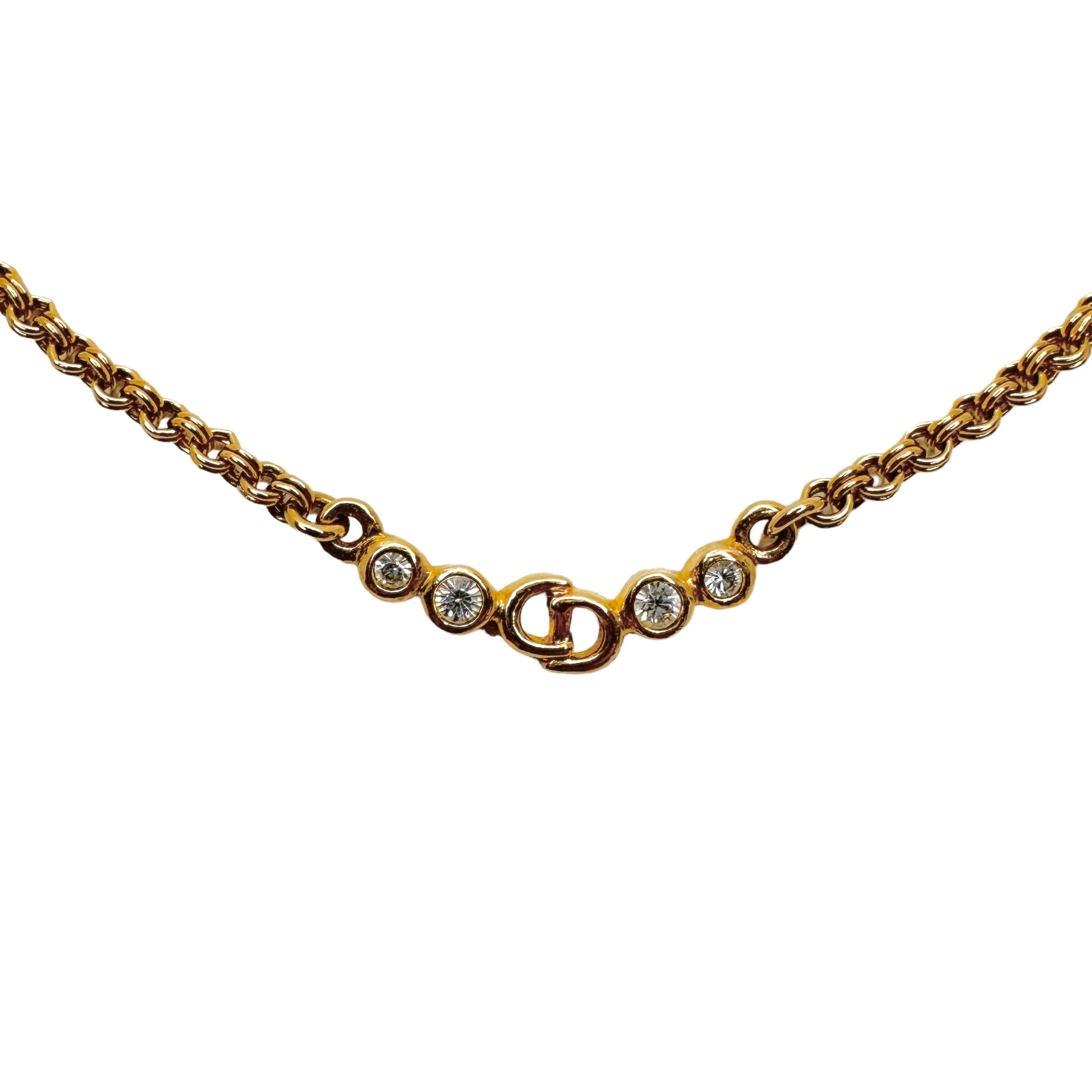 Christian Dior ディオール ラインストーン ネックレス 13871 Christian Dior ディオール ラインストーン ネックレス 13871