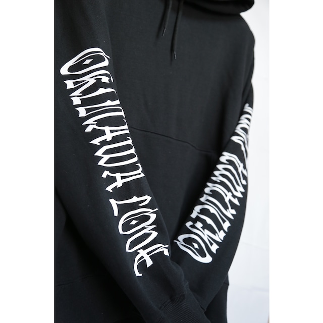 OKINAWA LOVE LOGO SLEEVS PRINT HOODIE