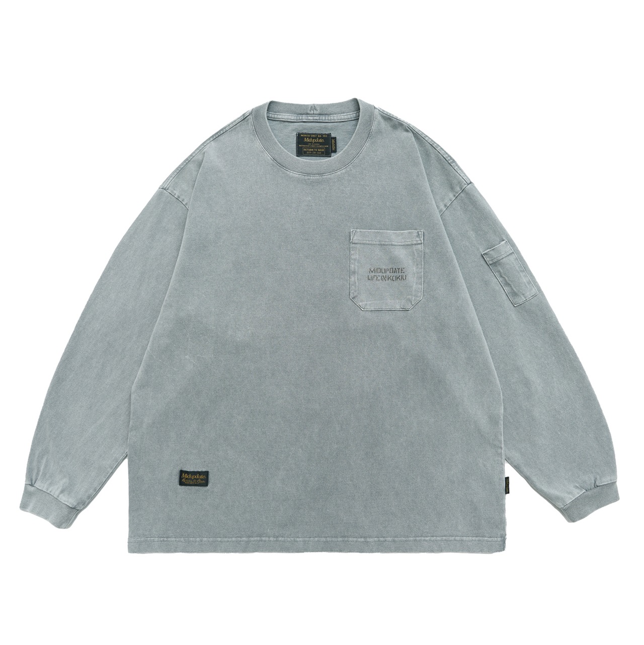 MIDUPDATE RETURN TO BASE Fade Military Long Tee （リターン トゥ ベース フェードミリタリーロンT）