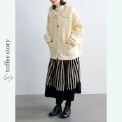 ストライプと無地の詩的コントラストスカート 《P0290》