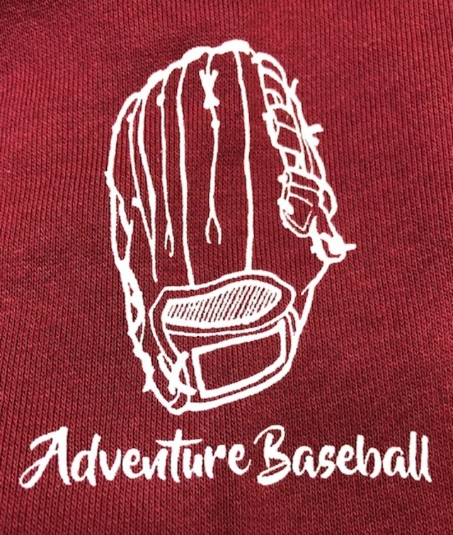 ADVENTURE BASEBALL HOODIE BASEBALL MAN BURGUNDY Adventure baseball