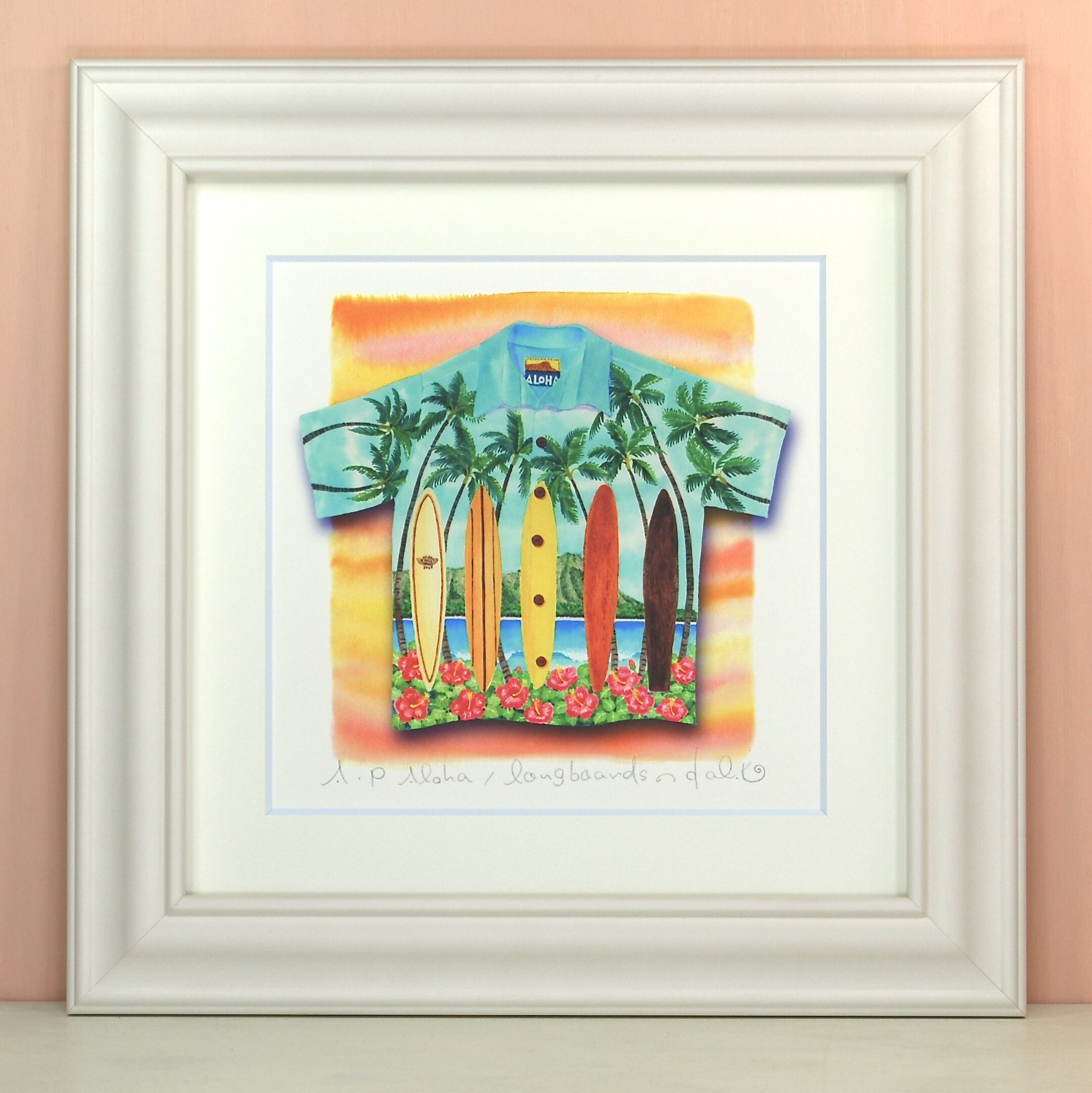 油絵 油彩 油彩画 絵画 絵【海のひまわり畑】B5 | PAY ID