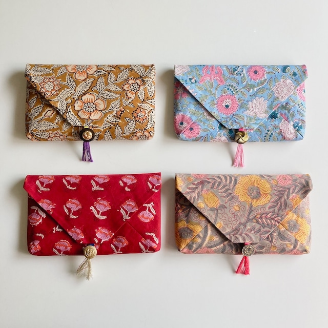 インドブロックプリント /数寄屋袋