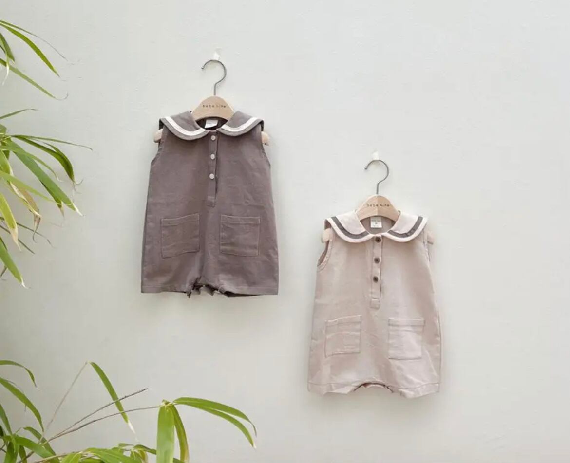 セーラー襟サマーロンパース