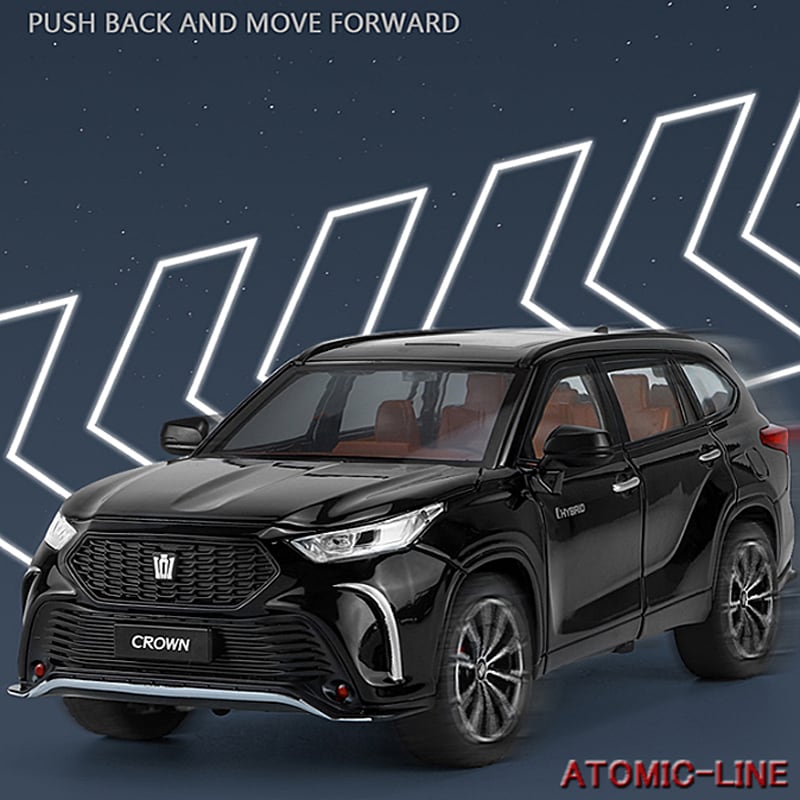 TOYOTA クラウン クルーガー 1/24 ミニカー 全3色 ライト点灯 エンジン