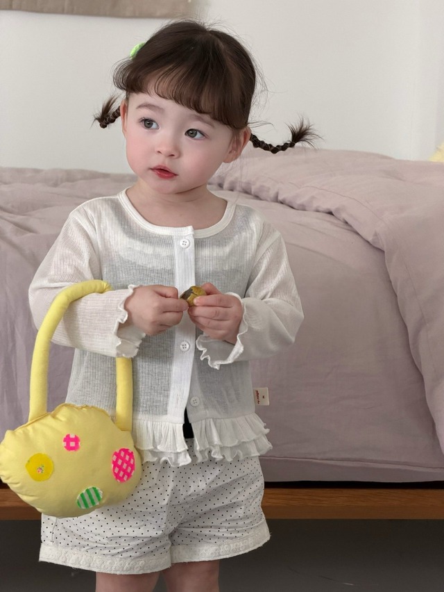 予約：Ruffle button cardigan〔my daughter〕