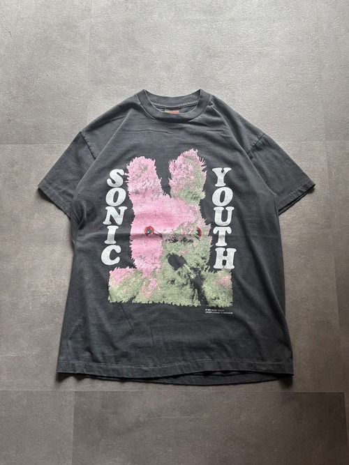 Sonic Youth ソニックユース うさぎプリント Tシャツ 黒