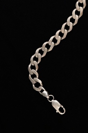 80’s “ITALIAN JEWELRY” Silver 925 Flat Curb Chain Bracelet