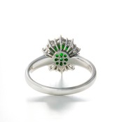 琅かん翡翠 ロウカン翡翠 プラチナダイヤリング A貨翡翠 jd_rg1206