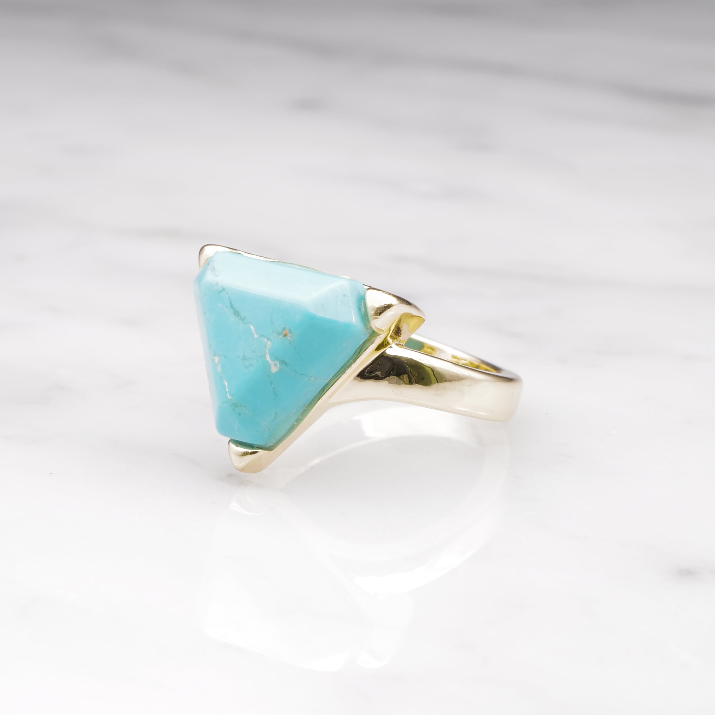 TRIANGLE TURQUOISE RING