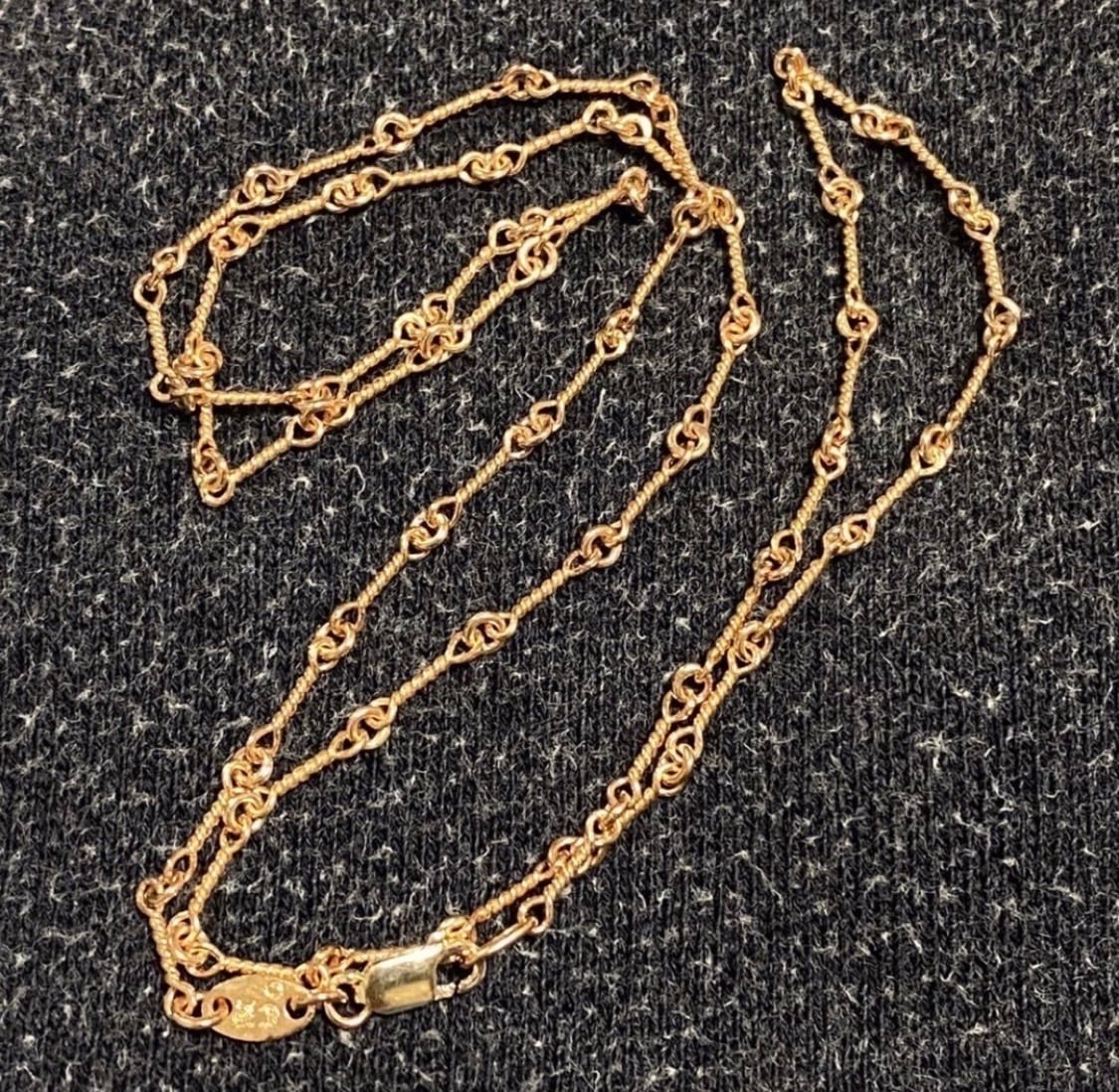 CHROME HEARTS クロムハーツ 22k ツイストチェーン 18inch 46㎝