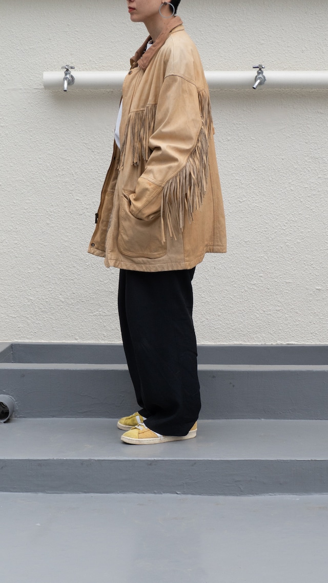 "Adventure Bound by WILSONS" '90s vintage Fringe Leather Jacket