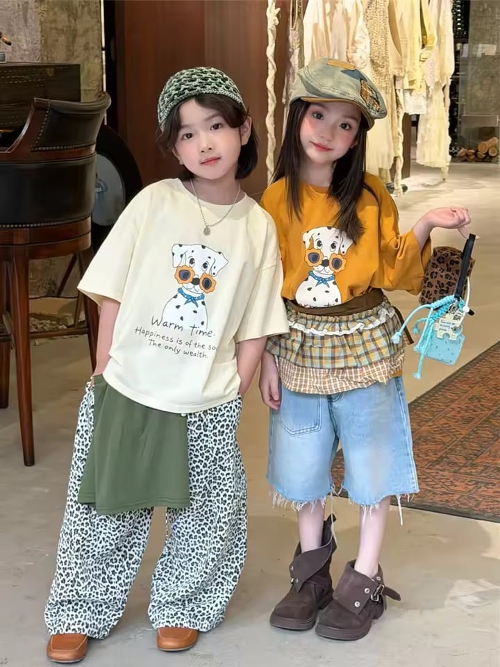 3color サングラスdogイラストTシャツ