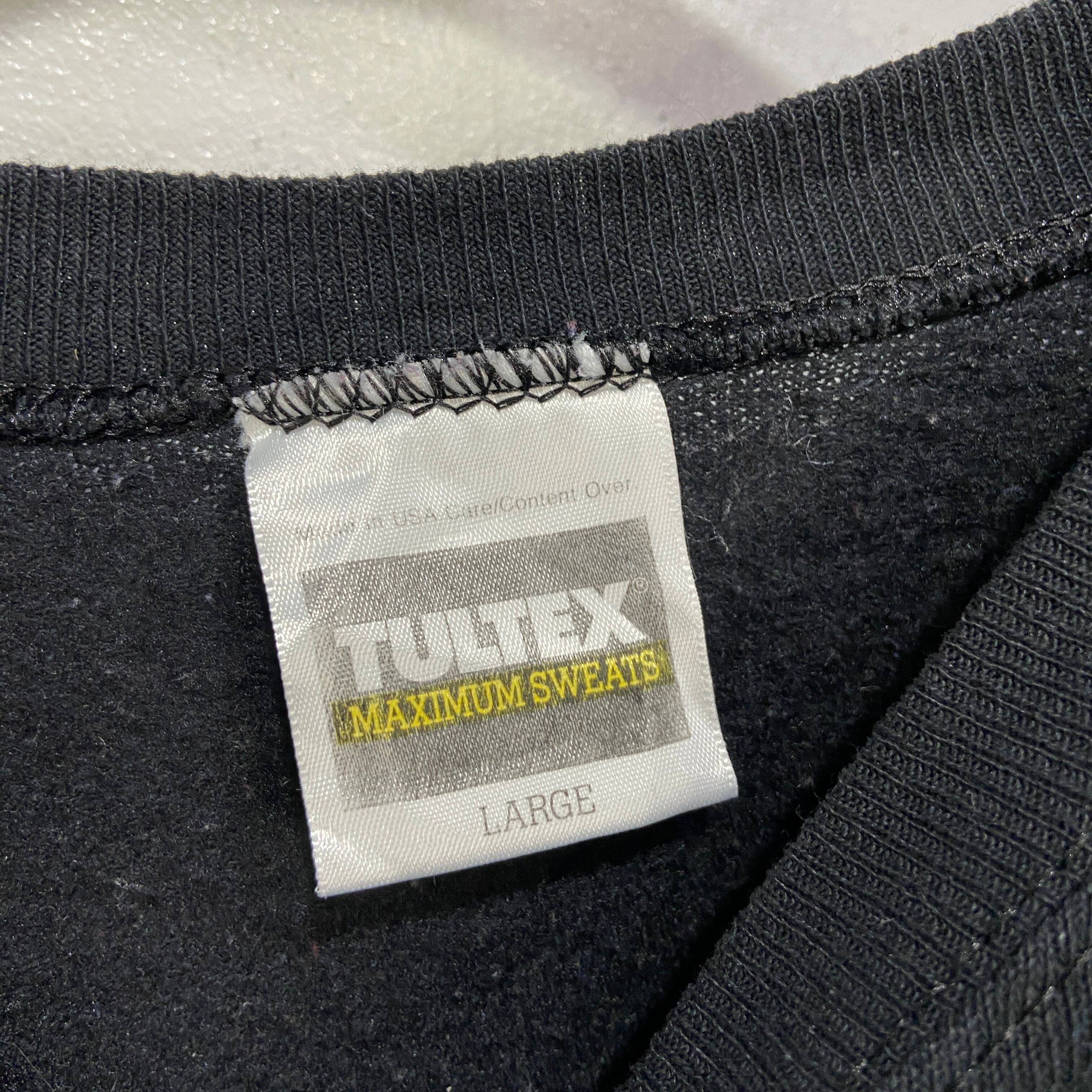 80s USA製 TULTEX 無地スウェット ラグランスウェット 黒 L 80s USA製 TULTEX 無地スウェット ラグランスウェット 黒 L