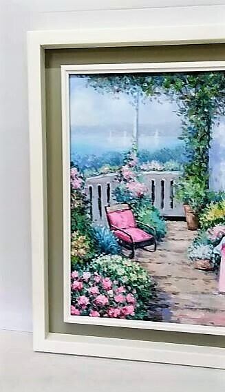 前田隆次 「風景」油彩画 額縁外寸65.7x58.2x4.3㎝ 絵53.0x45.5㎝張