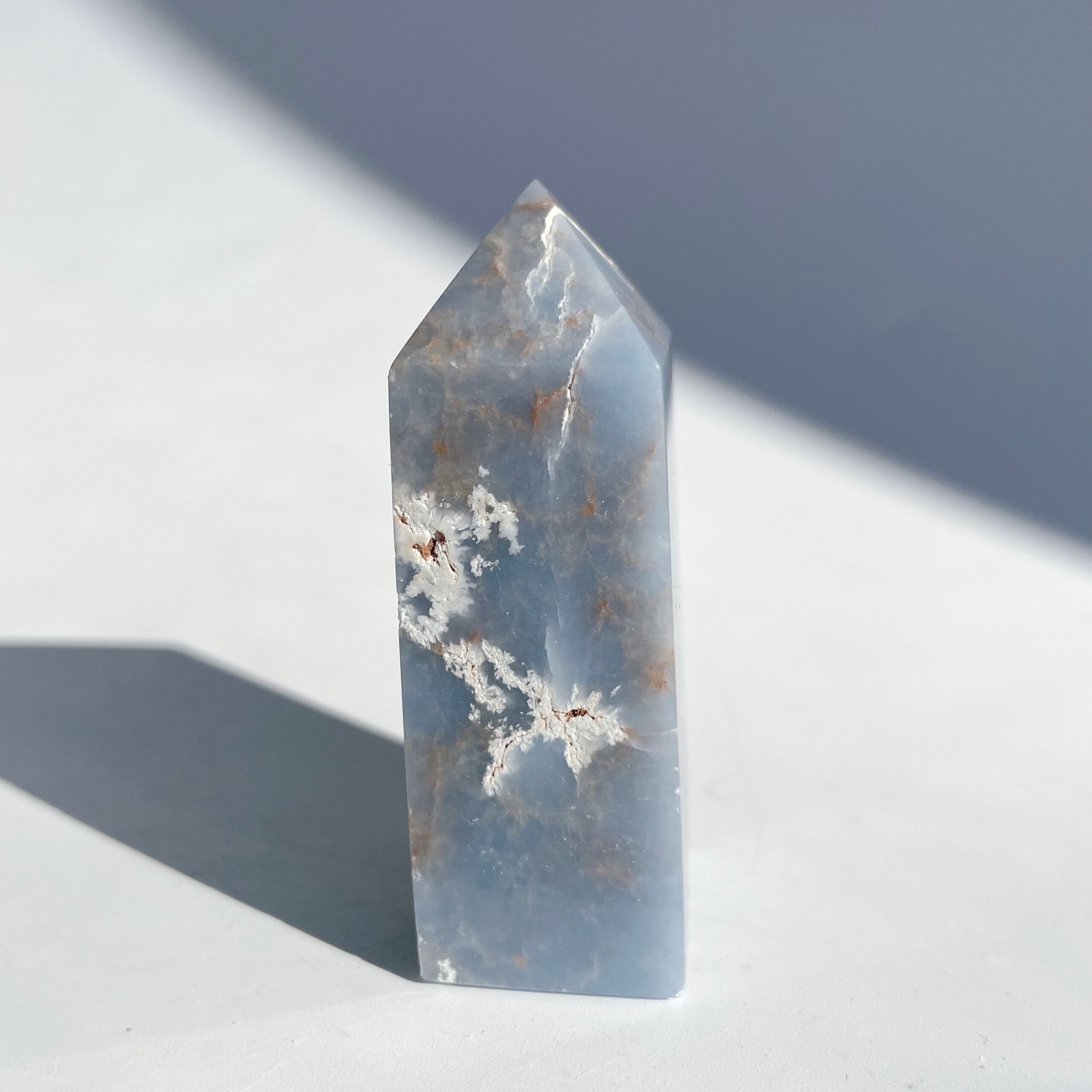 エンジェライト タワー16◇Angelite◇天然石・パワーストーン・鉱石