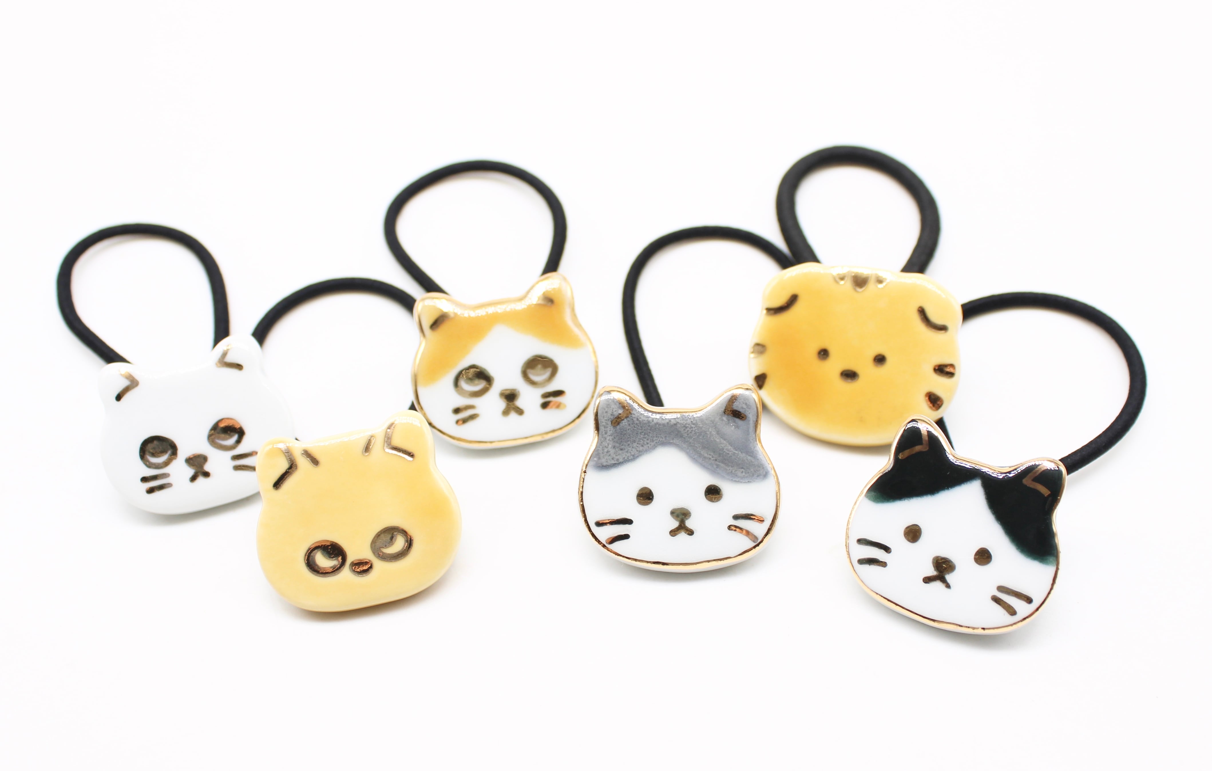 有田焼ブローチ ねこ 6 | 有田焼アクセサリー・陶器アクセサリー