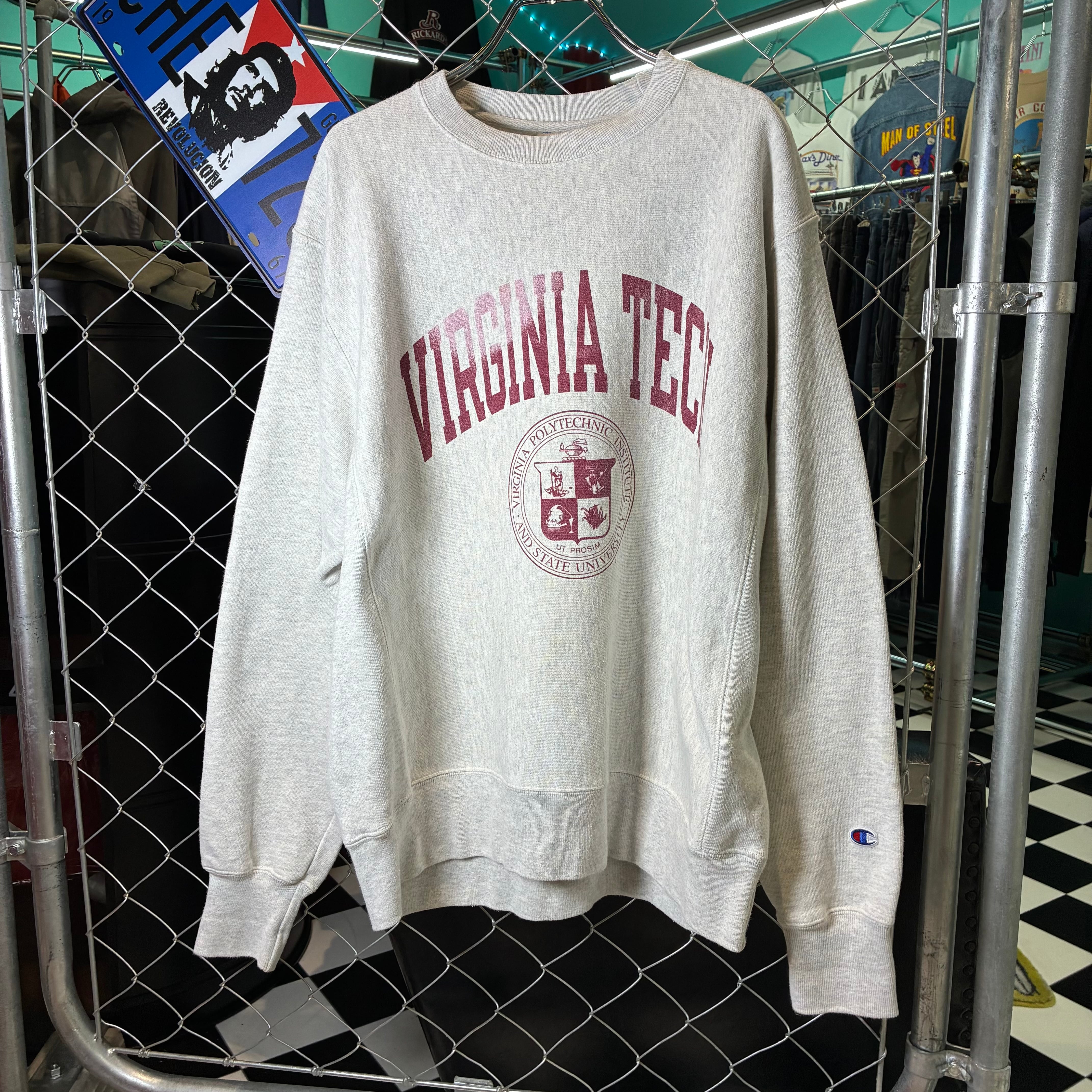 Champion REVERSE WEAVE スウェット VIRGINIA TECH グレー M | 古着屋