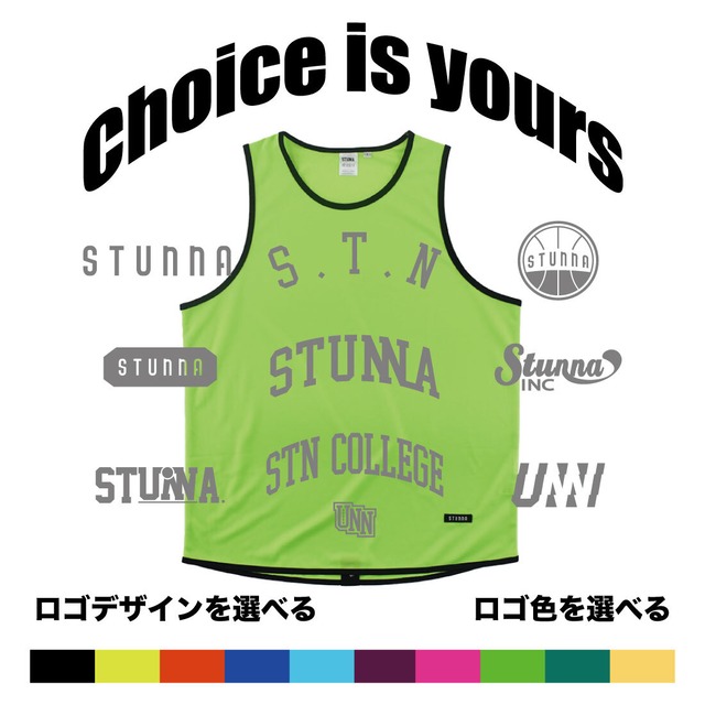 Choice is yours Tank :volt black line : ロゴ色選択、有料ナンバリング可能商品