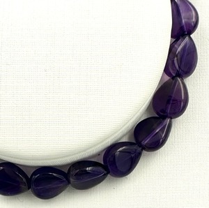 (01009)（内径選べる）ウルグアイ産アメジスト【雫カット】Amethyst　紫水晶　ラウンドカット　厄除け　魔除け　パワーストーン　天然石