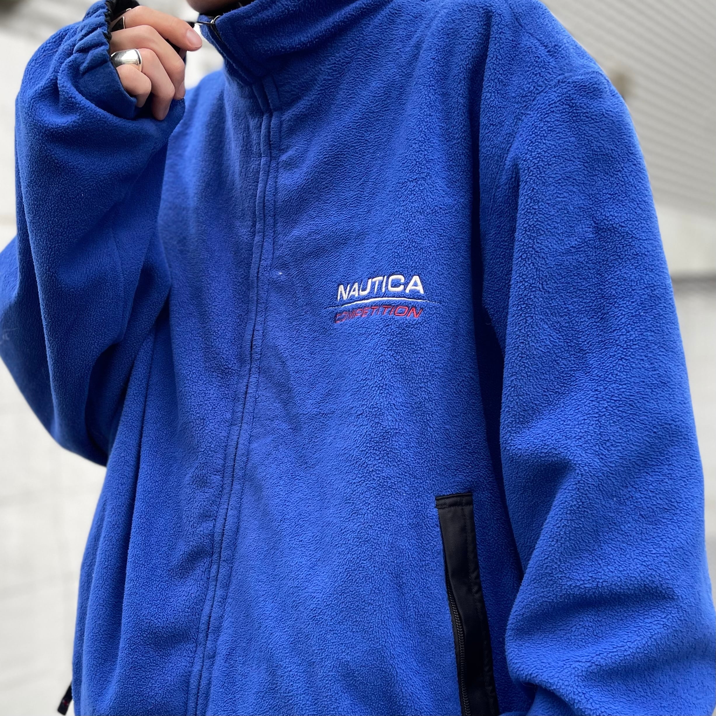 size:XL【 NAUTICA 】ノーティカ フリース リバーシブル ブルー 青 古着 古着屋 高円寺 ビンテージ