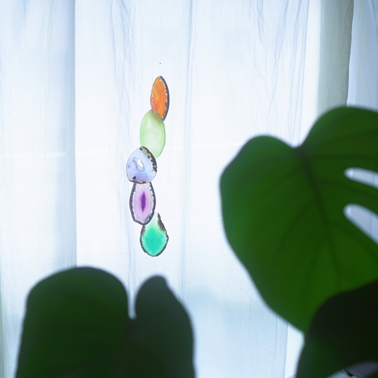 Botanical Garden - アゲートヒーリングチャイム / Agate Sun Catcher Wind Chime 115